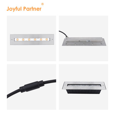 Màn hình chữ nhật mới sáng chùm không đối xứng IP68 SS316L ánh sáng dưới nước LED chìm ánh sáng đường thẳng trong tường ánh sáng