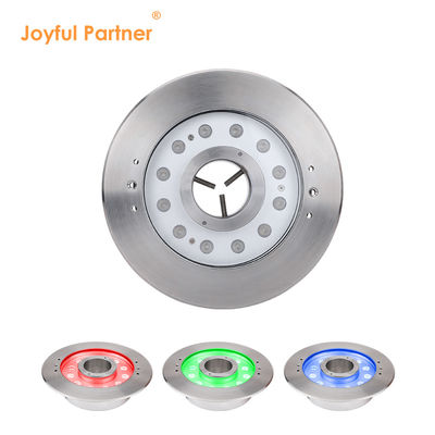 Đèn phun nước dưới nước IP68 12W 24W 36W Đèn không gỉ màu trắng RGB 316L