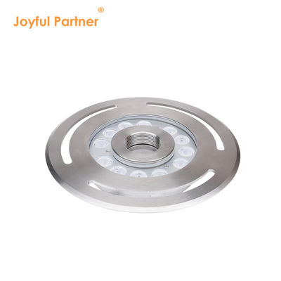 Ánh sáng đài phun nước dưới nước IP68 12W 24W 36W Đám ấm trắng xanh RGB thép không gỉ 316L với đường kính 285mm
