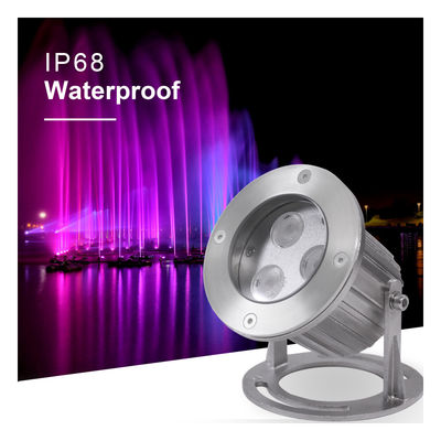 IP68 Thép không gỉ chống nước 316 3x2W đèn LED dưới nước cho ao với cơ sở gắn