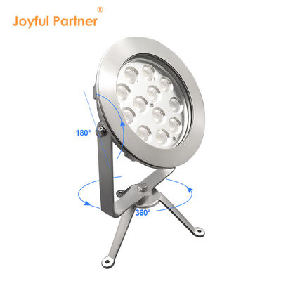 Ứng dụng quảng cáo Điện năng cao điện áp thấp DC24V IP68 thép không gỉ 48W RGB Đèn hồ chìm