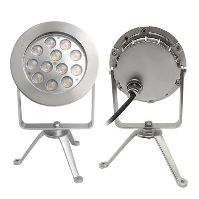 Ứng dụng quảng cáo Điện năng cao điện áp thấp DC24V IP68 thép không gỉ 48W RGB Đèn hồ chìm
