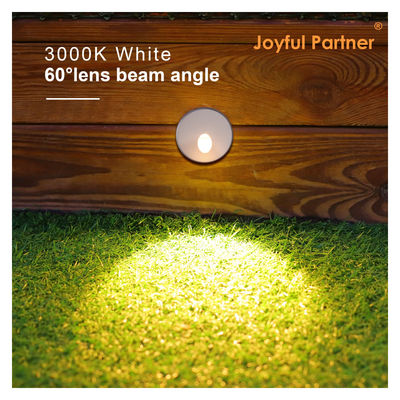 2W đèn LED đệm DC24V Đèn bước ấm trắng IP65 chống nước Đèn tường cầu thang với gắn nhựa