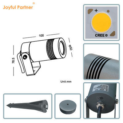 2024 Cơ thể nhôm mới IP66 chống nước điện áp thấp 6W CREE COB 12V đèn LED cho lối đi
