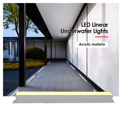 Ánh sáng hồ bơi tuyến tính IP68 ngoài trời DC24V 316 thép không gỉ đèn LED dây thừng tuyến tính lạnh trắng