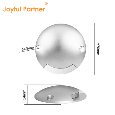 Giá tốt nhất Phòng chống tia UV Anodized DC12V thân nhôm 1W 2W Bạch Cover Recessed Step Light