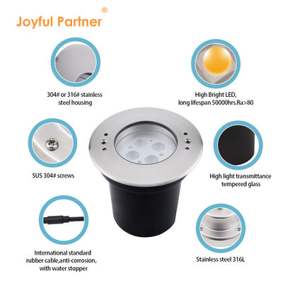 Đèn hồ bơi dưới nước LED 4W 8W 12W 24VDC IP68 Thép không gỉ chống nước 316 RGB 3in1 cho hồ bơi