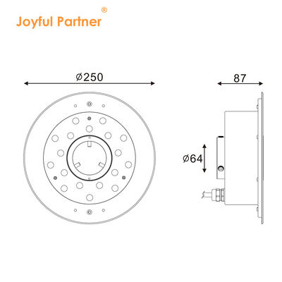 Joyful Partner 6W 9W 12W 18W 24V DMX Kiểm soát Stainless Steel IP68 Ánh sáng đài phun nước RGB