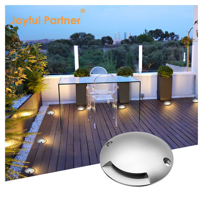 Đèn bước hành lang 1W Ultra Thin DIA70mm DC 24V 3000k Đen ấm cho ánh sáng ngoài trời
