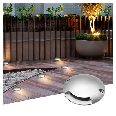 Đèn bước hành lang 1W Ultra Thin DIA70mm DC 24V 3000k Đen ấm cho ánh sáng ngoài trời