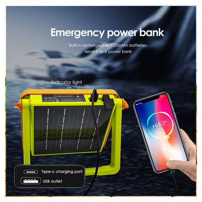 IP65 chống nước đèn LED ánh sáng làm việc mặt trời 5054 Epistar LED 1000LM Với pin sạc 7500mAh