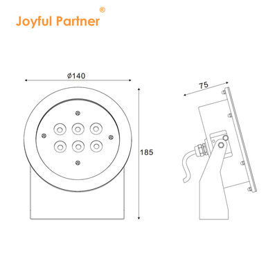 Đèn chiếu điểm dưới nước LED gắn bề mặt 6 LED Thiết kế mới với Giá đỡ hình chữ U