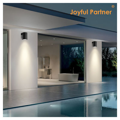 Thiết bị đèn tường bên ngoài đúc nhôm IP65 Wall Mount Cylinder Design với kính nóng