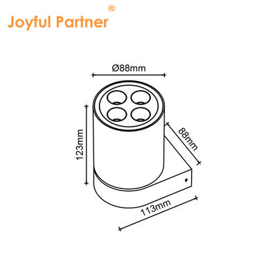 Ánh sáng tường ngoài trời hiện đại 8W 3000K Ánh sáng bên ngoài màu trắng ấm áp cho cửa trước nhà