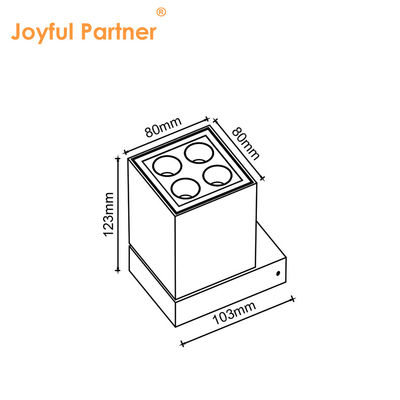 Đèn tường ngoài trời chống nước IP65 8W 45 độ DC 24v Chứng chỉ CE SMD LED Casting Aluminium Housing