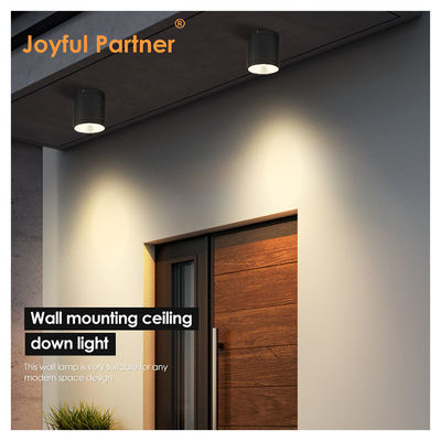 Ánh sáng sân LED ngoài trời Cho cửa AC 220v ấm trắng và mát mẻ Vật liệu nhôm màu trắng 15W Ánh sáng tường LED COB