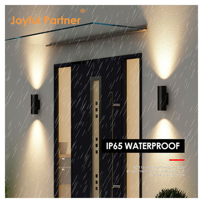 Sconce ngoài trời Wall Light IP65 hiện đại Matte đen nhôm xi lanh vườn cửa sổ lên xuống ánh sáng