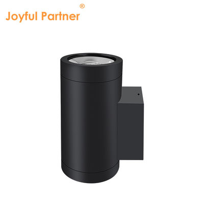 Trên và xuống bên ngoài tường gắn hợp kim nhôm ép 3000-6000K 18W 24W ngoài trời đèn tường Cob LED màu đen