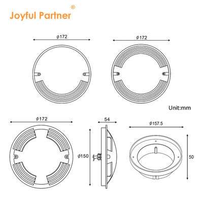 Joyful Waterproof Recessed LED inground light Pure aluminium 6063 lồng một hai bốn cách phát ra bên
