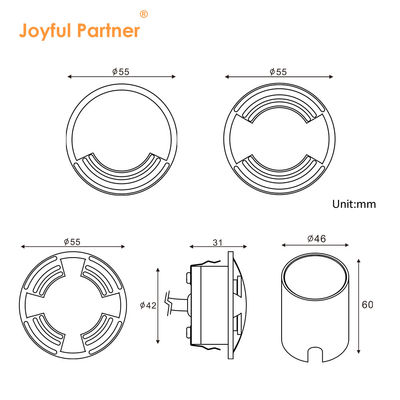 Ultra Thin IP67 Waterproof Recessed 2W LED Outdoor Underground Lighting SS316 Cover Cho đường đi vườn