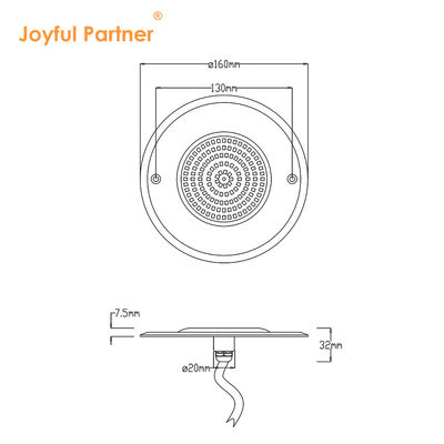 IP68 Hỗn hợp hoàn toàn Kiểm tra chống nước màu đơn 160 * 7,5mm Ultra Slim Pool Đèn LED chìm với Chứng chỉ CE