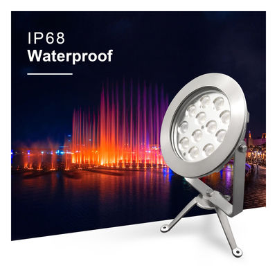 IP68 ngoài trời đèn LED Spot Light Stainless Steel DMX512 RGBW 12w để sử dụng dưới nước Hỗ trợ bộ điều khiển DMX