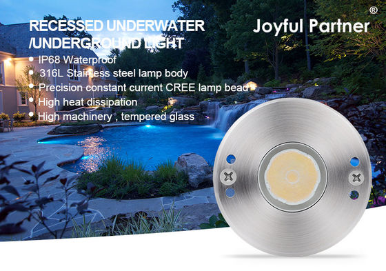 IP68 Đèn LED dưới nước Đèn hồ bơi thép không gỉ 316 1W 2W Đèn chìm