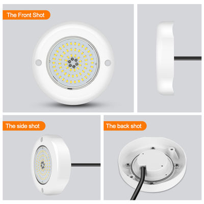 Đèn hồ bơi gắn trên tường Par56 với vật liệu ABS PC Dia 110mm 6W 10W IP68 Không thấm nước AC12v Ứng dụng điều khiển dòng điện tích hợp