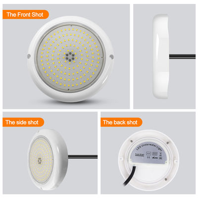 PAR56 Đèn hồ bơi LED RGB AC12V IP68 Nhựa ABS + vật liệu PC DIA152 * 26mm góc chùm 120 độ