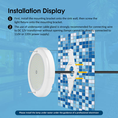 Sản phẩm bán buôn tùy chỉnh ABS PC RGB Emtting 12V Input Light Multi Color Changing Swimming Pool Lights