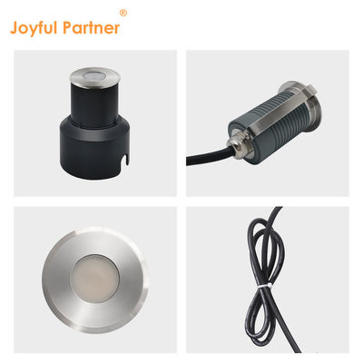 Đèn dưới lòng đất LED Thép không gỉ 1W 2W AC/DC 2700K-6000K DIA38MM Với kính băng