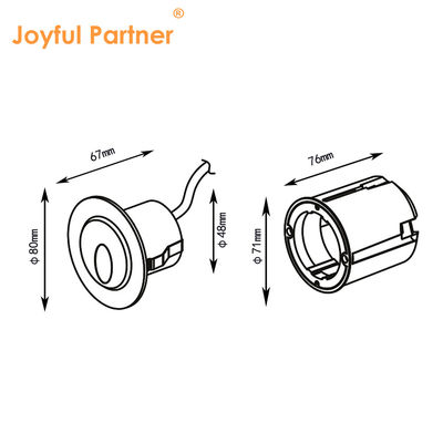 1W Ống nhôm ngoài trời tường đèn LED hành lang đèn LED cầu thang bước với IP65 chống nước
