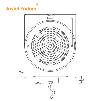 Đèn bể bơi dưới nước dẫn 316 thép không gỉ 18W 25W SMD2835 Nhựa siêu mỏng chứa màu RGB