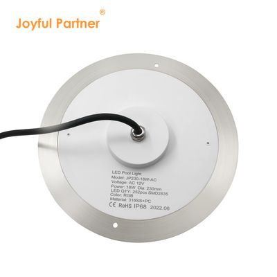 Ánh sáng hồ bơi LED Ultra Slim nhựa chứa DIA230mm AC / DC 12v PC Hỗ trợ nắp minh bạch tùy chỉnh