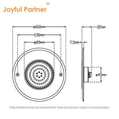 316L Stainless Steel Inground Pool Light DIA 160mm * 32mm AC12v Với điều khiển từ xa