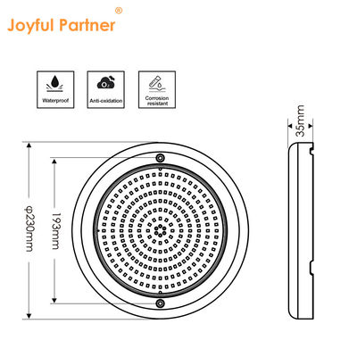 ABS Par56 Stainless Steel Pool Light AC 12v Đèn LED SMD mặt đất 230mm Dia