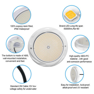Đèn hồ bơi LED 42W Đèn dưới nước 230 * 35mm ABS vật liệu IP68 chống nước