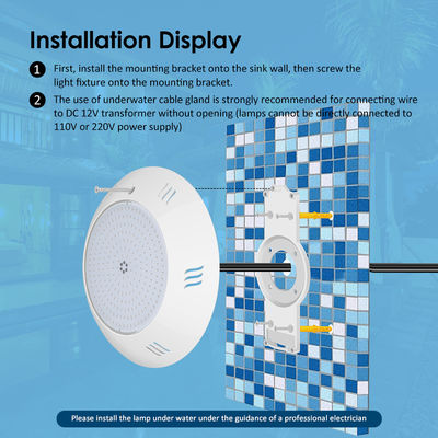 Đèn hồ bơi LED gắn tường 260 * 40mm AC12V 42w điều khiển từ xa với ABS nhà ở phong cách hiện đại