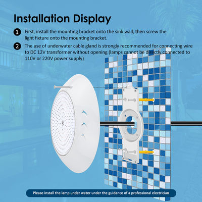 18W Par56 LED Bể bơi Đèn bơi dưới nước dẫn mặt đất Đèn AC 12V RGB cho vườn cảnh nước