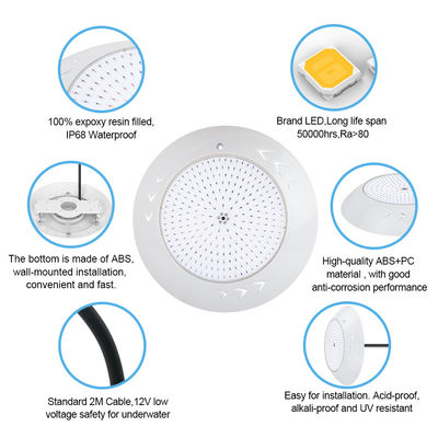 IP68 Đèn hồ bơi RGB chống nước SMD 2835 25W Màu trắng ấm cho trang trí cảnh quan