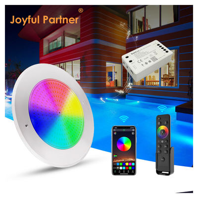 Đèn hồ nước chống nước PAR56 LED 316 SS ABS Ultra Thin 7.5mm Resin Fill Wall Mounted 230MM 18W 25W DC AC12V