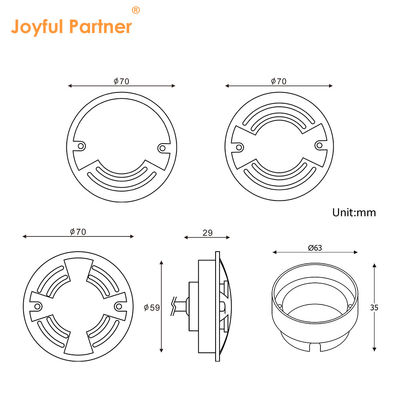 Đèn sàn ngầm 12/24DC IP67 chống nước 3W OSRAM SMD LED màu đơn CE ROHS Với bảo hành 2 năm