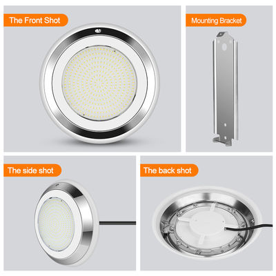 Đèn hồ bơi dưới nước AC12V Thép không gỉ thay đổi màu sắc tường gắn RGB ø280 * 35mm