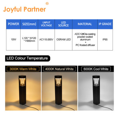 Đèn sân cỏ ngoài trời bên ngoài IP65 chống nước OSRAM LED 10W màu đơn 900mm chiều cao với bảo hành hai năm