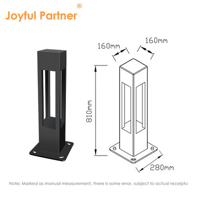 Đèn trụ cảnh quan ngoài trời 160*160*800MM Bridgelux LED 3000K 10w Với bảo hành hai năm