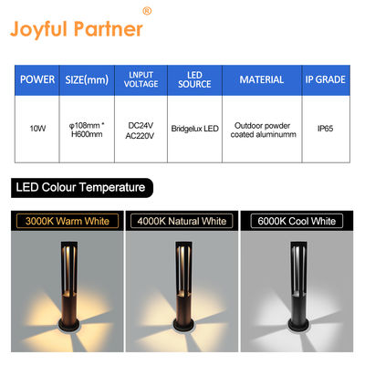 Sản phẩm bán nóng IP65 chống nước Villa Landscape Column Lamp 10W Die-Cast Aluminium 220v với ánh sáng 360 độ cho con đường