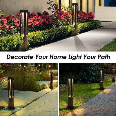 Đèn sân cỏ cảnh quan Bollard 10W LED 600mm 800mm Aluminium Extrusion 220V/24V Cho nghệ thuật vườn