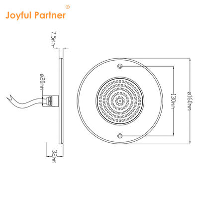Nhựa đầy reflector hồ bơi ánh sáng 160mm DC12V 10W hoàn toàn nhựa SMD2835 108pcs RGBW màu điện áp không đổi