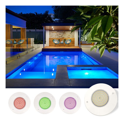 Nhựa đầy reflector hồ bơi ánh sáng 160mm DC12V 10W hoàn toàn nhựa SMD2835 108pcs RGBW màu điện áp không đổi