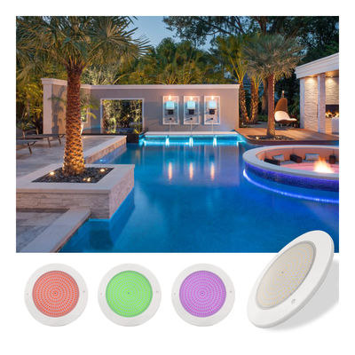 Nhựa đầy reflector hồ bơi ánh sáng 160mm DC12V 10W hoàn toàn nhựa SMD2835 108pcs RGBW màu điện áp không đổi